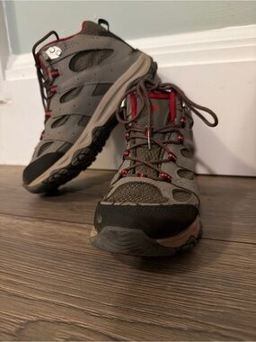 Merrell Gray and Red Kids' Hiking Boots